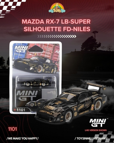 MÔ HÌNH XE MINIGT 1:64- MAZDA RX-7 LB-SUPER SILHOUETTE FD-NILES- MGT01101