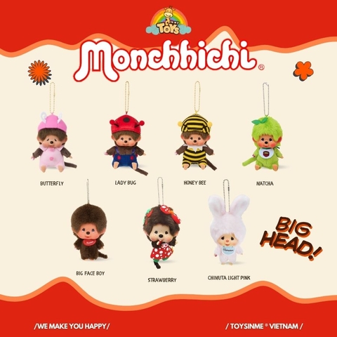 ĐỒ CHƠI MÓC KHÓA KEYRING MONCHHICHI PLUSH 11CM