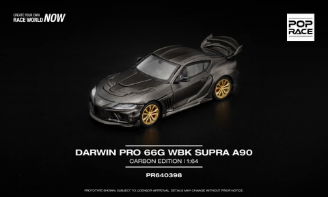 XE MÔ HÌNH POPRACE 1:64- DARWIN PRO 66G WBK SUPRA A90 CARBON EDITION- PR640398