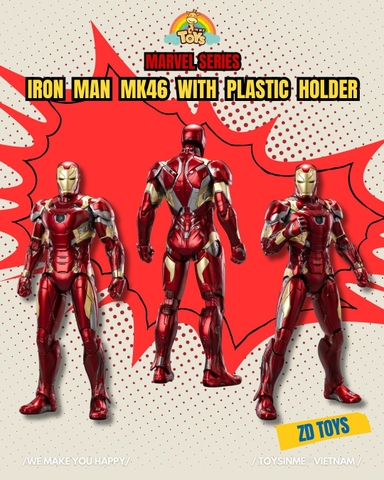 ĐỒ CHƠI MÔ HÌNH ZD TOYS MARVEL - IRON MAN MK46 WITH PLASTIC HOLDER