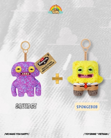 COMBO FUGGLER KEYRINGS SPONGEBOB + KEYRINGS V6 SQUIDGE TÍM