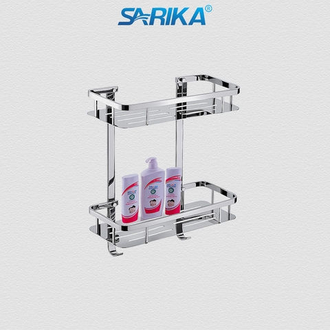 Rổ Thẳng 2 Tầng Treo Tường SARIKA® RT03  Inox 304