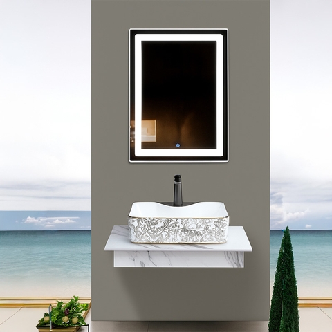 Kệ Lavabo Đá SARIKA BD22 Cao Cấp Gương Led Cảm Ứng
