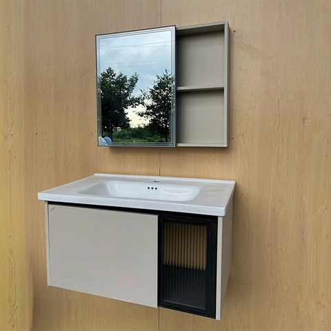 Tủ Lavabo Góc SARIKA® TLB55 Nhôm Cao Cấp Gương Led Cảm Ứng