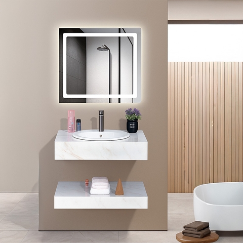 Kệ Lavabo Đá SARIKA BD14 Cao Cấp Gương Led Cảm Ứng