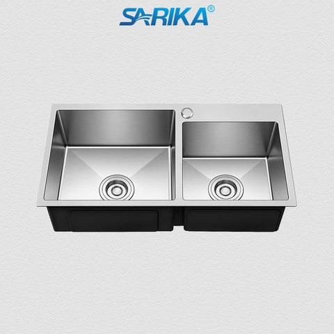Chậu Rửa Chén SARIKA® CR11 Inox 304 2 Hộc Lệch