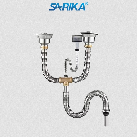 Bộ Xả Chậu 2 Hộc Đúc SARIKA® XC4 Inox