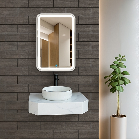Kệ Lavabo Đá SARIKA BD17 Cao Cấp Gương Led Cảm Ứng
