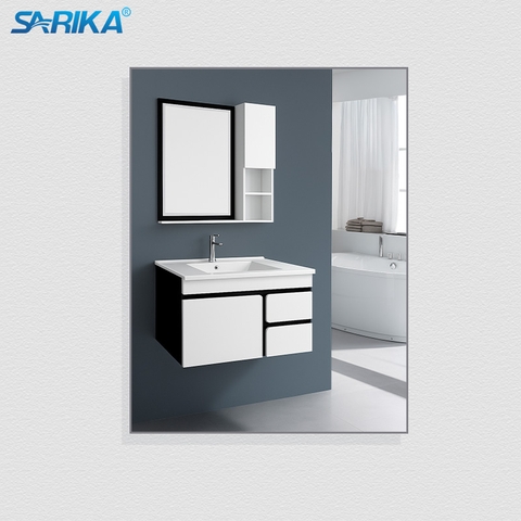 Tủ Lavabo SARIKA® TLB38 Nhựa PVC Cao Cấp Gương Led