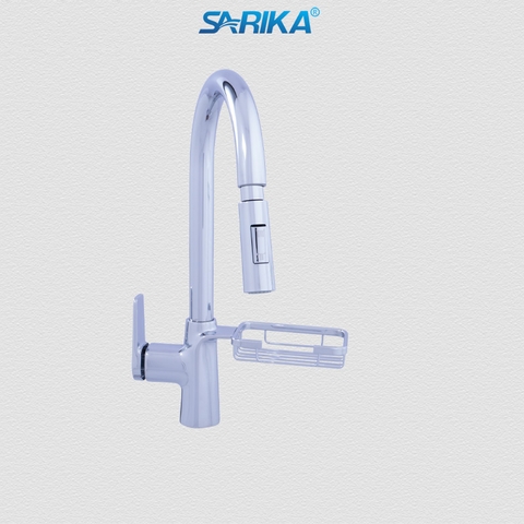 Vòi Rửa Chén Nóng Lạnh SARIKA® SR332 Đồng Thau Mạ Crom Đen