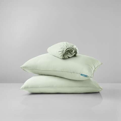 Bộ Ga Gối Chun Xanh Lá Thì Thầm Chagota Bedding Mềm Mịn, Mát Lạnh Cao Cấp Thoáng Mát Cho Gia Đình Bạn 2m2