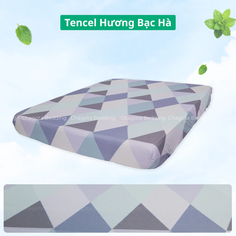 Ga Giường Lẻ Ice Mint BH38 Tinh chất Bạc Hà kháng Khuẩn Nhiều Hoạ Tiết 1m8