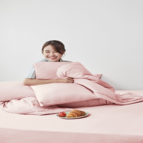 Vỏ Áo Gối Nằm Ửng Hồng Mềm Mại Thoáng Khí Mát Lạnh 48x68cm