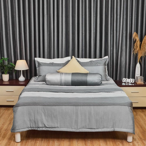 Bộ Chăn Ga Gối Lyocell T300s King 04 Mát Lạnh Kháng Khuẩn 5 Món 1m6