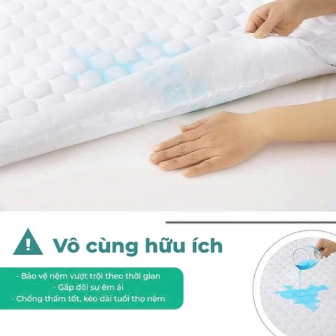 Tấm Lót Bảo Vệ Nệm Chagota Ice Chống Thấm Mát Lạnh 1m8