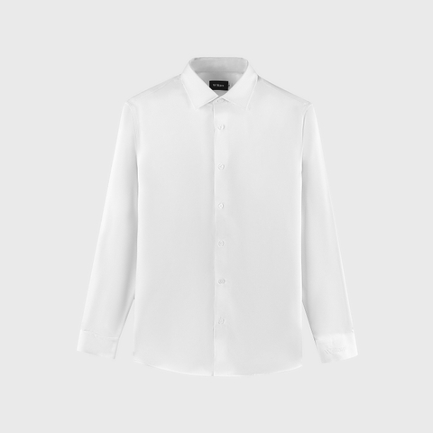 Sơ Mi Dài Tay Vải Sợi Tre Cao Cấp Form Fitted - W030.Trắng