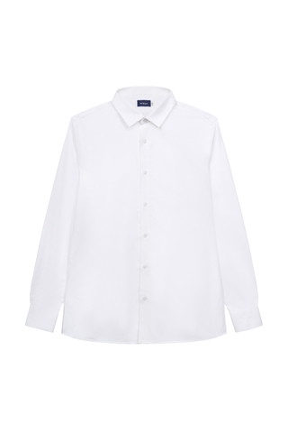 Sơ Mi Dài Tay Vải Cotton 100% Cao Cấp Classic Fit - W010.Trắng
