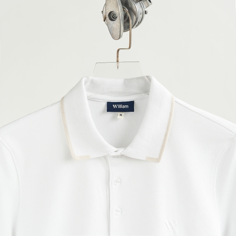 Áo Polo Cộc Tay Cotton Cao Cấp Form Fitted - W051.Trắng