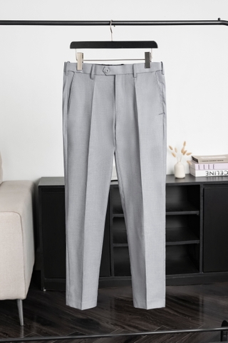 Quần Tây William Vải Cao Cấp - W090.Ghi sáng
