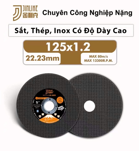 Đá cắt Jinlike 2 lưới màu đen 125mm