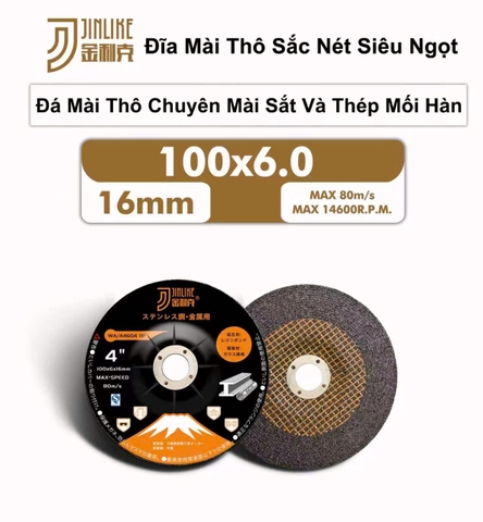 Đá mài thô Jinlike màu đen 100mm chính hãng