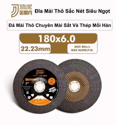 Đá mài thô Jinlike màu đen 180mm chính hãng