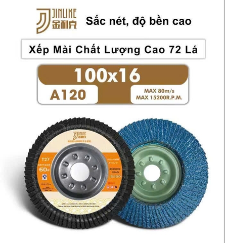 Đá Mài Xếp A120 100mm JINLIKE Chính Hãng Hàng Nhập Khẩu