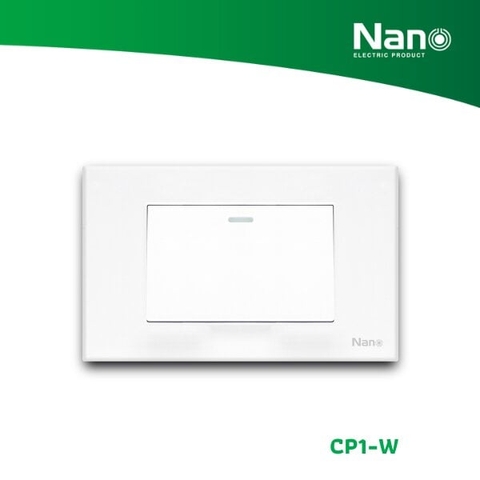 Bộ 1 công tắc to kèm mặt CP1-W