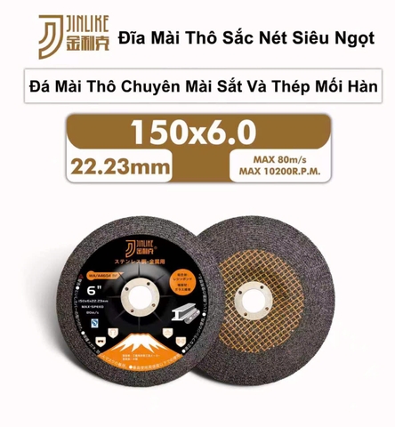 Đá mài thô Jinlike màu đen 150mm chính hãng
