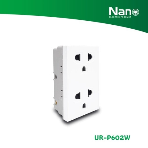 Ổ CẮM ĐÔI 3 CHẤU 16A - UR-P602W