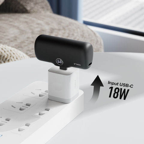 Sạc Dự Phòng Mini iWALK LinkPod P 5000mAh – Lightning/Type C, Sạc Nhanh PD 18W, Màn Hình LED, Nhỏ Gọn