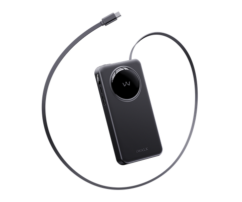 Sạc dự phòng iWALK LinkPod Reel Slim 10000mAh – Siêu mỏng 0.7 inch – Sạc nhanh 30W – Cáp USB-C rút gọn