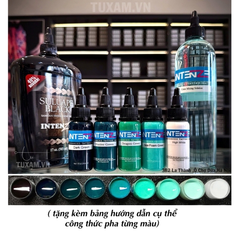 Set Màu INTENZE – Bảng Màu Xanh Ngọc