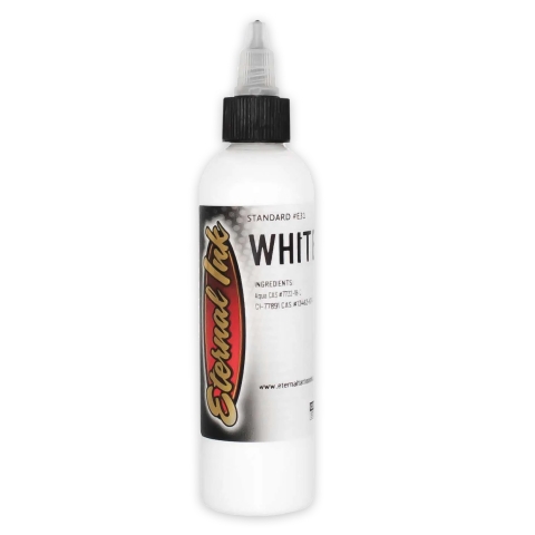 Mực Xăm Eternal Ink EU White 4oz (120ml) – Trắng Dày Màu Cho Highlight & Pha Sáng