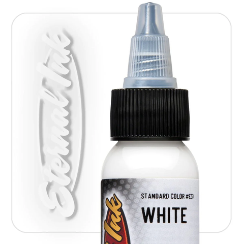 Mực Xăm Eternal Ink EU White 4oz (120ml) – Trắng Dày Màu Cho Highlight & Pha Sáng
