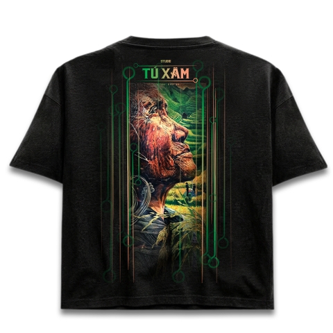 Áo thun TX01 - Mẹ – form  boxy, cotton organic 300gsm, in DTG siêu thoáng, tattoo art cao cấp,  độc quyền Master Tú Đen