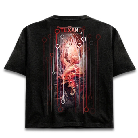 Áo thun TX02 - Thiên Thần Sa Ngã – form  boxy, cotton organic 300gsm, in DTG siêu thoáng, tattoo art cao cấp,  độc quyền Master Tú Đen