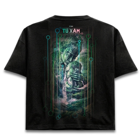 Áo thun TX03 - Người đàn bà hóa đá – form  boxy, cotton organic 300gsm, in DTG siêu thoáng, tattoo art cao cấp,  độc quyền Master Tú Đen