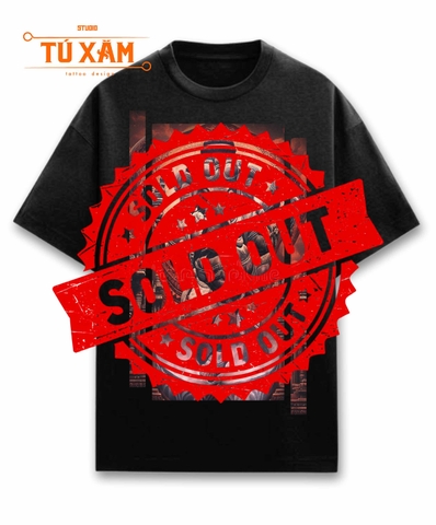 Áo thun hình xăm – Ganesha – unisex form rộng tay lỡ, cotton 100% 250gsm, in DTG siêu thoáng, tattoo art cao cấp, độc quyền Master Tú Đen