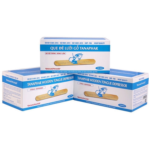 Que đè lưỡi gỗ Tanaphar – tiệt trùng, dùng 1 lần, đạt chuẩn ISO & GMP, hỗ trợ vệ sinh – thao tác trong studio tattoo