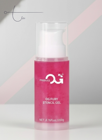 OG Fury Stencil Gel 200g – Gel scan truyền hình xăm chuyên nghiệp, bám nét lâu, khô nhanh, an toàn cho da, chính hãng OG Produce