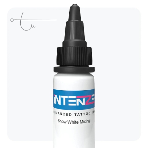 Mực Xăm Intenze Snow White Mixing Tattoo Ink 1oz – Trắng Pha Màu Dày Màu, Dễ Cắt Pigment