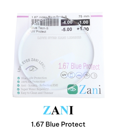 Tròng kính Zani 1.67 Blue Protect