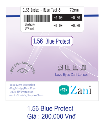 Tròng kính Zani 1.56 Blue Protect