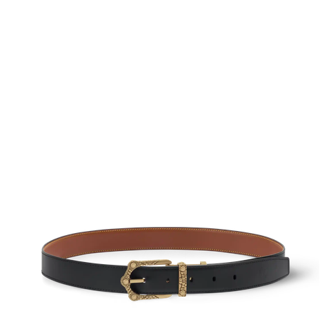 LV Dimension Monogram Denim Flower Reversible Belt 35mm