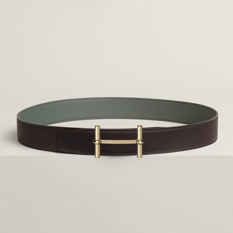 H d'Ancre belt buckle & Reversible leather strap 38 mm