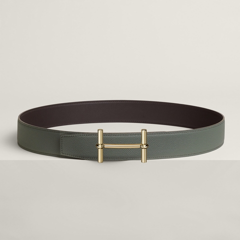 H d'Ancre belt buckle & Reversible leather strap 38 mm