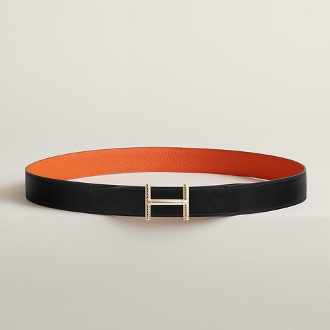 Hisseo belt buckle & Reversible leather strap 32 mm