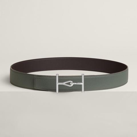 Jumbo belt buckle & Reversible leather strap 38 mm