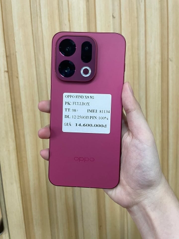 Oppo Find X9 5G 12/256GB Pin 100% Đẹp 98+ Màu Đỏ Fullbox - Chụp Hình Siêu Đẹp